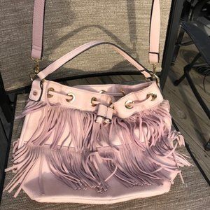 Expressions NYC Pink Fringe Purse Crossbody Bag